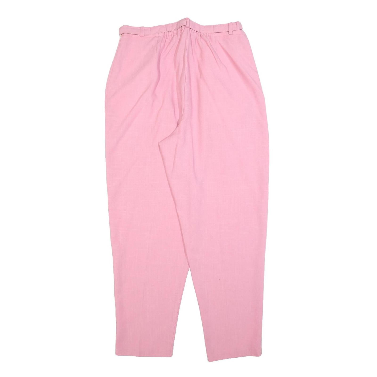 JACLYN SMITH Womens Polyester Blend Pink Relaxed Tapered Trousers W30 L30