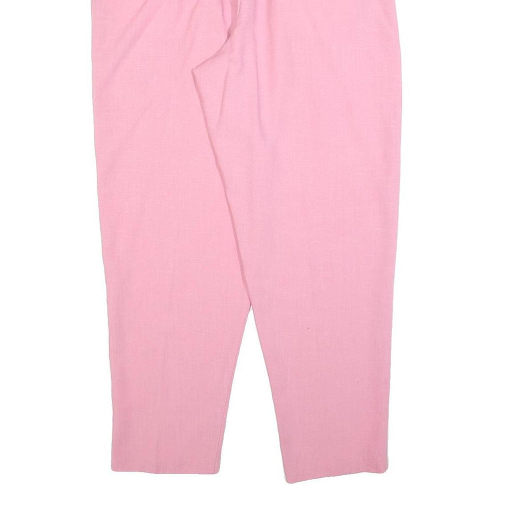 JACLYN SMITH Womens Polyester Blend Pink Relaxed Tapered Trousers W30 L30
