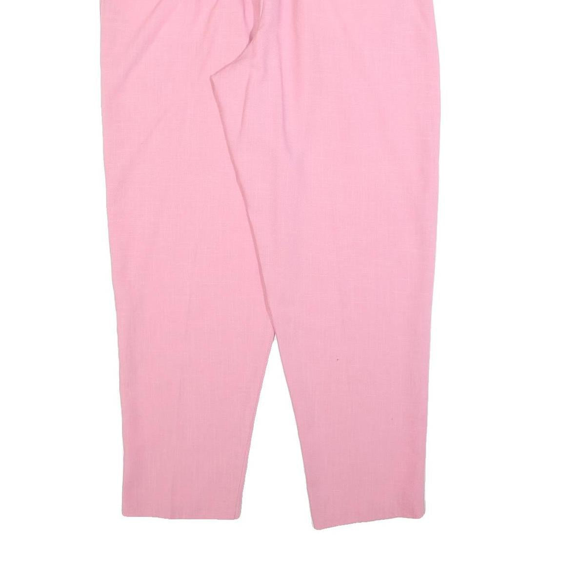 JACLYN SMITH Womens Polyester Blend Pink Relaxed Tapered Trousers W30 L30