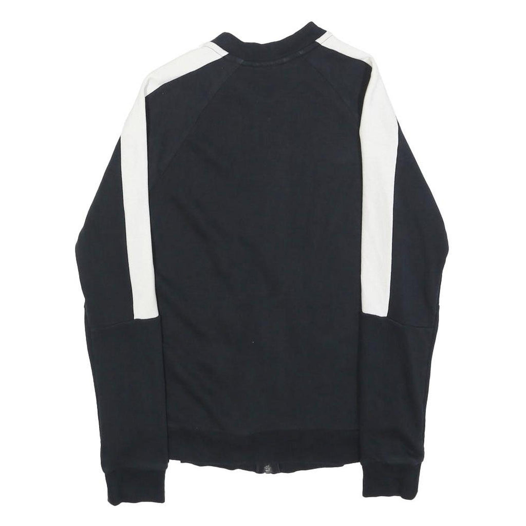 PUMA Womens Black & White Zip Jacket UK 10 Cotton Blend Plain Casual Activewear