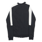 PUMA Womens Black & White Zip Jacket UK 10 Cotton Blend Plain Casual Activewear