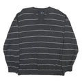 TOMMY HILFIGER Mens Grey & Light Grey Patterned V Neck Basic Knit 2XL Jumper