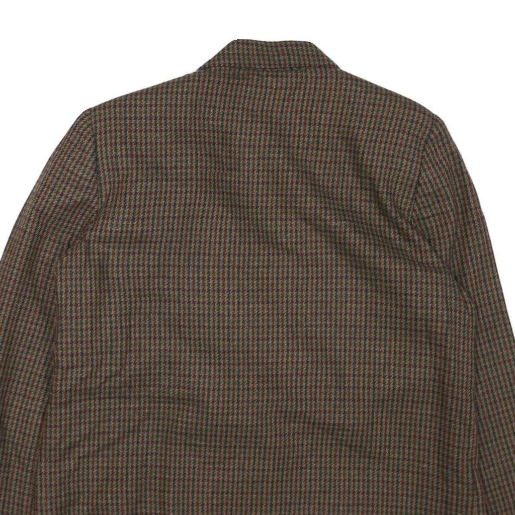 PROPHECY Womens Brown & Green Checked Jacket UK 12 Cotton Blend Classic Blazer