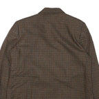 PROPHECY Womens Brown & Green Checked Jacket UK 12 Cotton Blend Classic Blazer