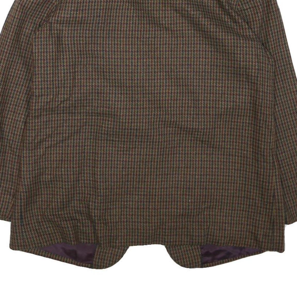 PROPHECY Womens Brown & Green Checked Jacket UK 12 Cotton Blend Classic Blazer