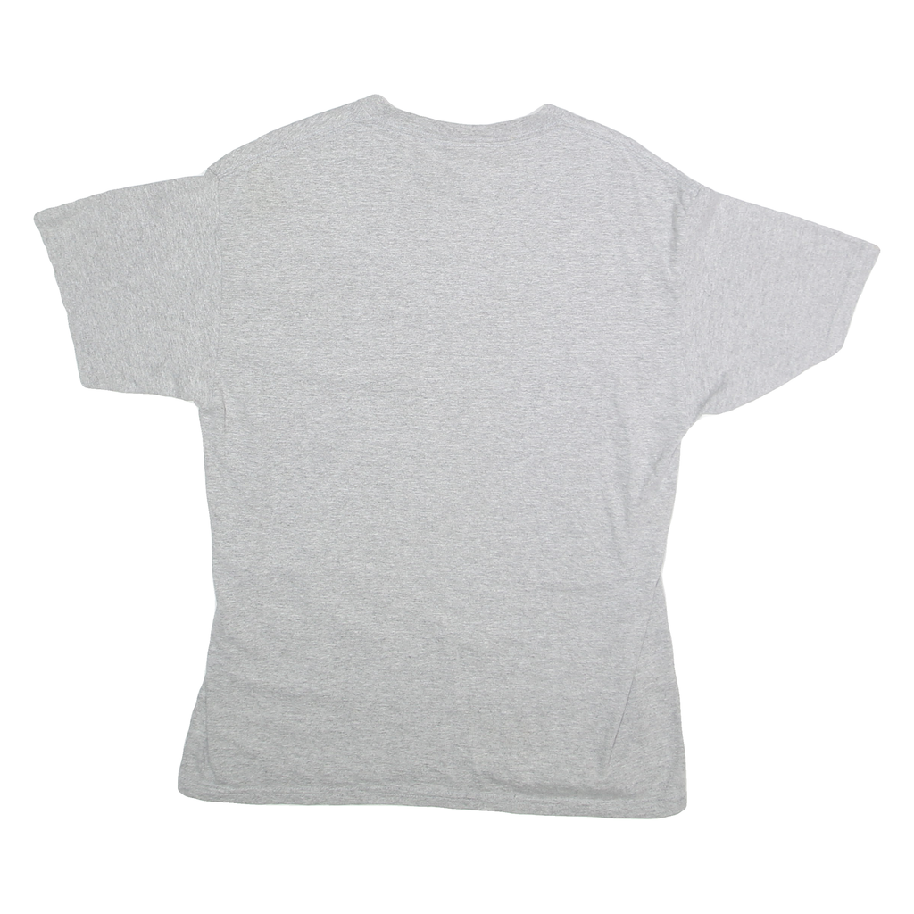GILDAN Mens Grey Purdue Swimming T-Shirt L Short Sleeve Crew Neck Cotton Blend