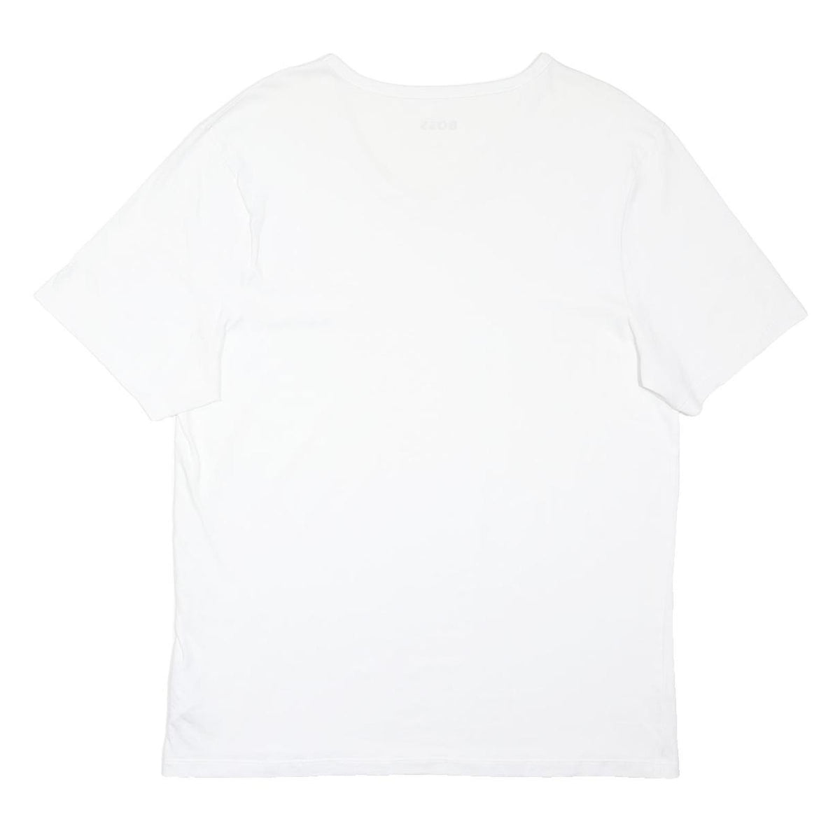 BOSS Womens White Classic T-Shirt XL Short Sleeve V-Neck Cotton Blend