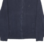 NAUTICA Mens Navy Blue Plain Cotton Full Zip Patterned Jumper XL Casual