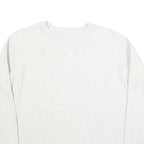 CHAMPION Womens White Crew Neck M Cotton Blend Sweatshirt Pullover Casual