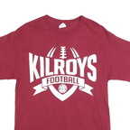 PORT & COMPANY Mens Red Kilroys Football Graphic T-Shirt M Short Sleeve Crew