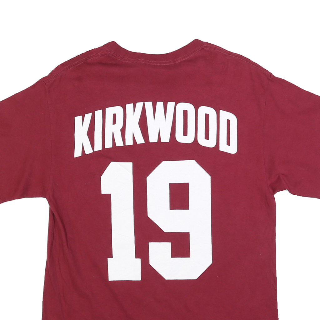 PORT & COMPANY Mens Red Kilroys Football Graphic T-Shirt M Short Sleeve Crew