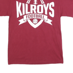 PORT & COMPANY Mens Red Kilroys Football Graphic T-Shirt M Short Sleeve Crew