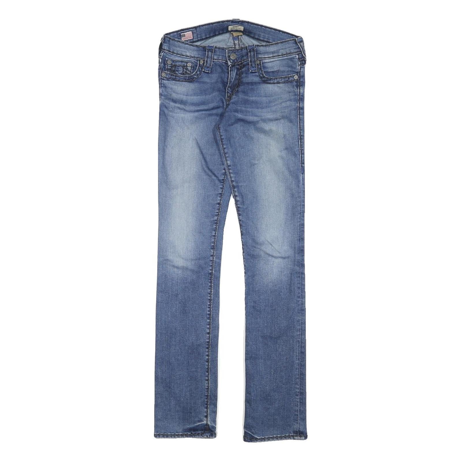 TRUE RELIGION Womens Slim Blue Denim Slim Jeans W27 L32 Stylish Comfort