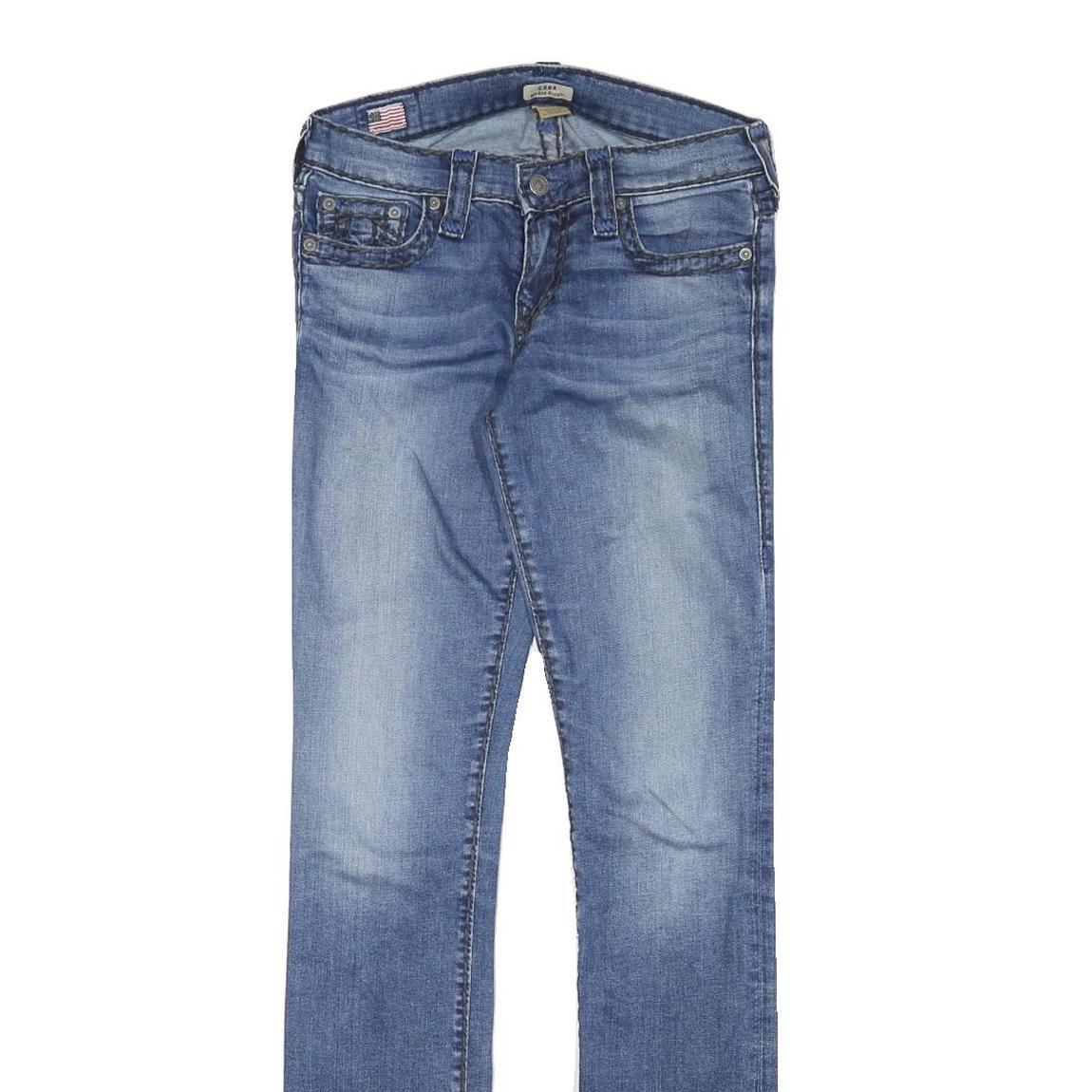 TRUE RELIGION Womens Slim Blue Denim Slim Jeans W27 L32 Stylish Comfort