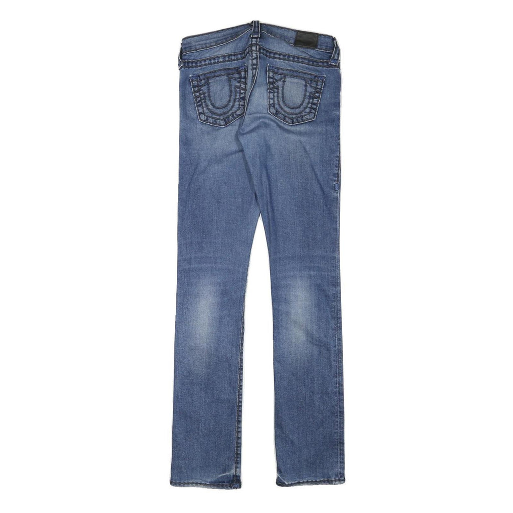 TRUE RELIGION Womens Slim Blue Denim Slim Jeans W27 L32 Stylish Comfort
