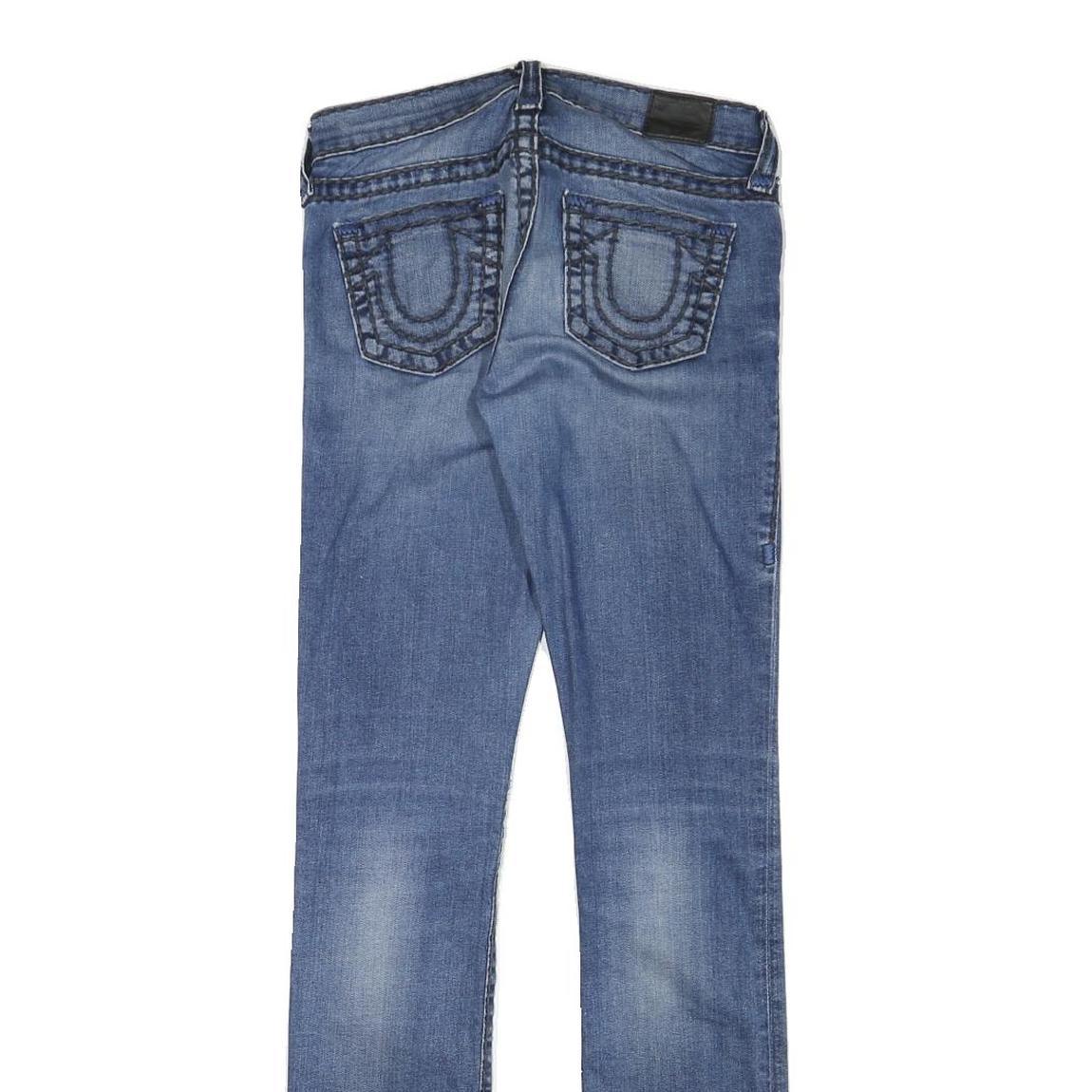 TRUE RELIGION Womens Slim Blue Denim Slim Jeans W27 L32 Stylish Comfort