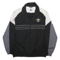 NFL Mens Black White & Grey Zip Up Polyester Track Jacket XL Sportswear