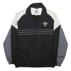 NFL Mens Black White & Grey Zip Up Polyester Track Jacket XL Sportswear