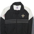 NFL Mens Black White & Grey Zip Up Polyester Track Jacket XL Sportswear