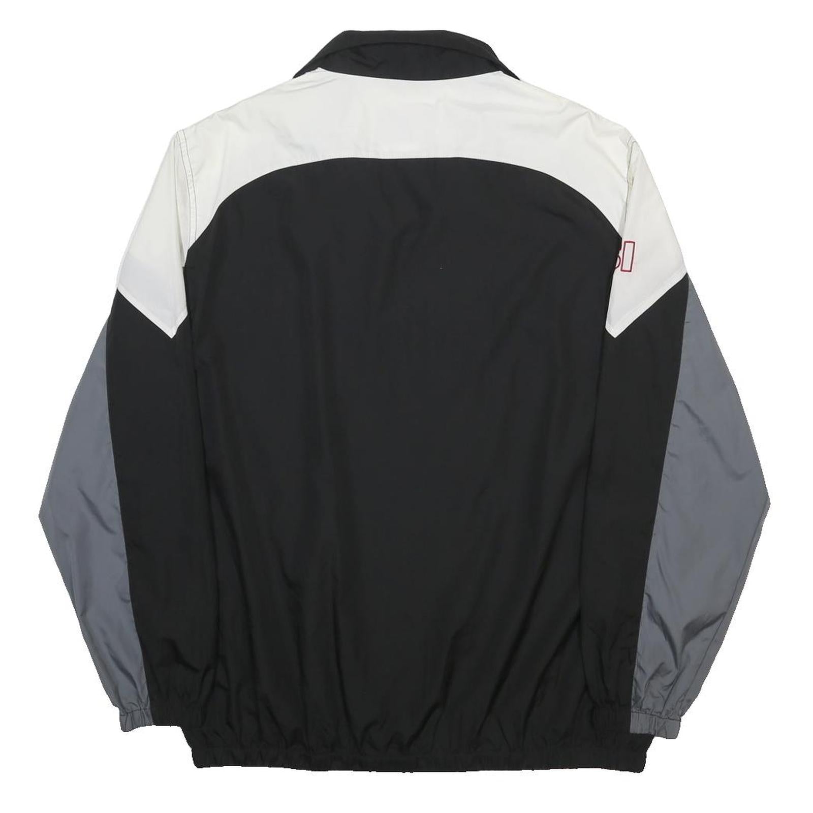 NFL Mens Black White & Grey Zip Up Polyester Track Jacket XL Sportswear