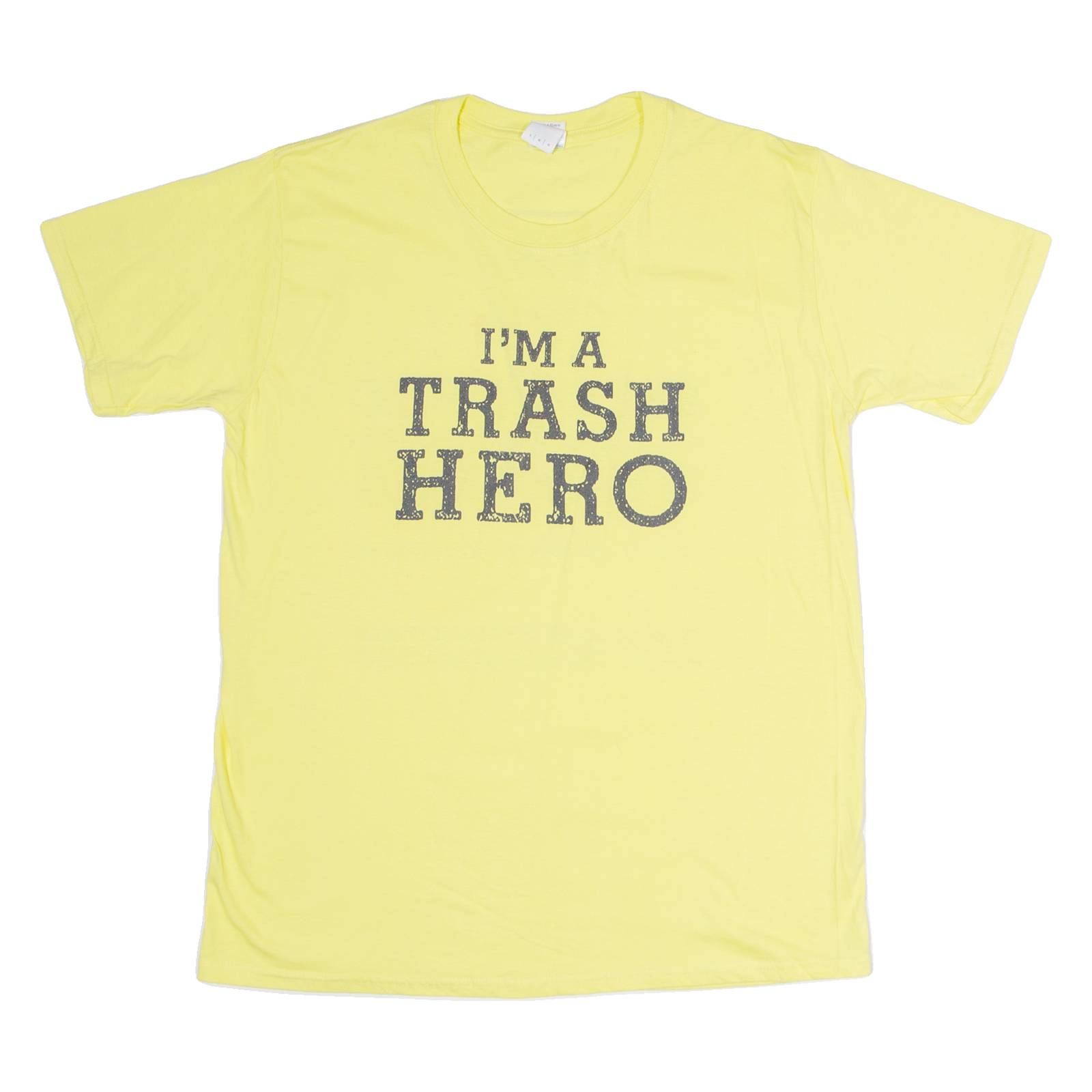 GILDAN Im A Trash Hero Mens T-Shirt Yellow L