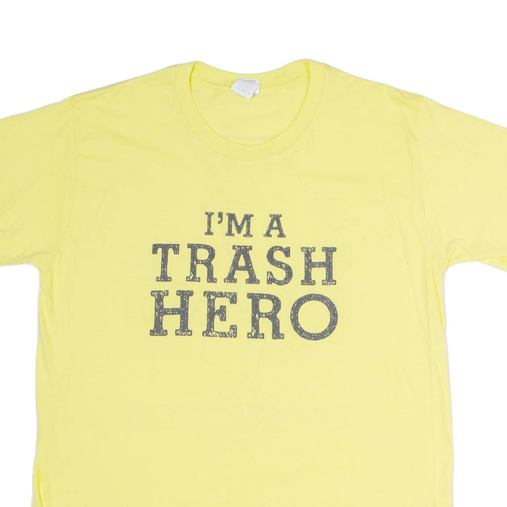 GILDAN Im A Trash Hero Mens T-Shirt Yellow L
