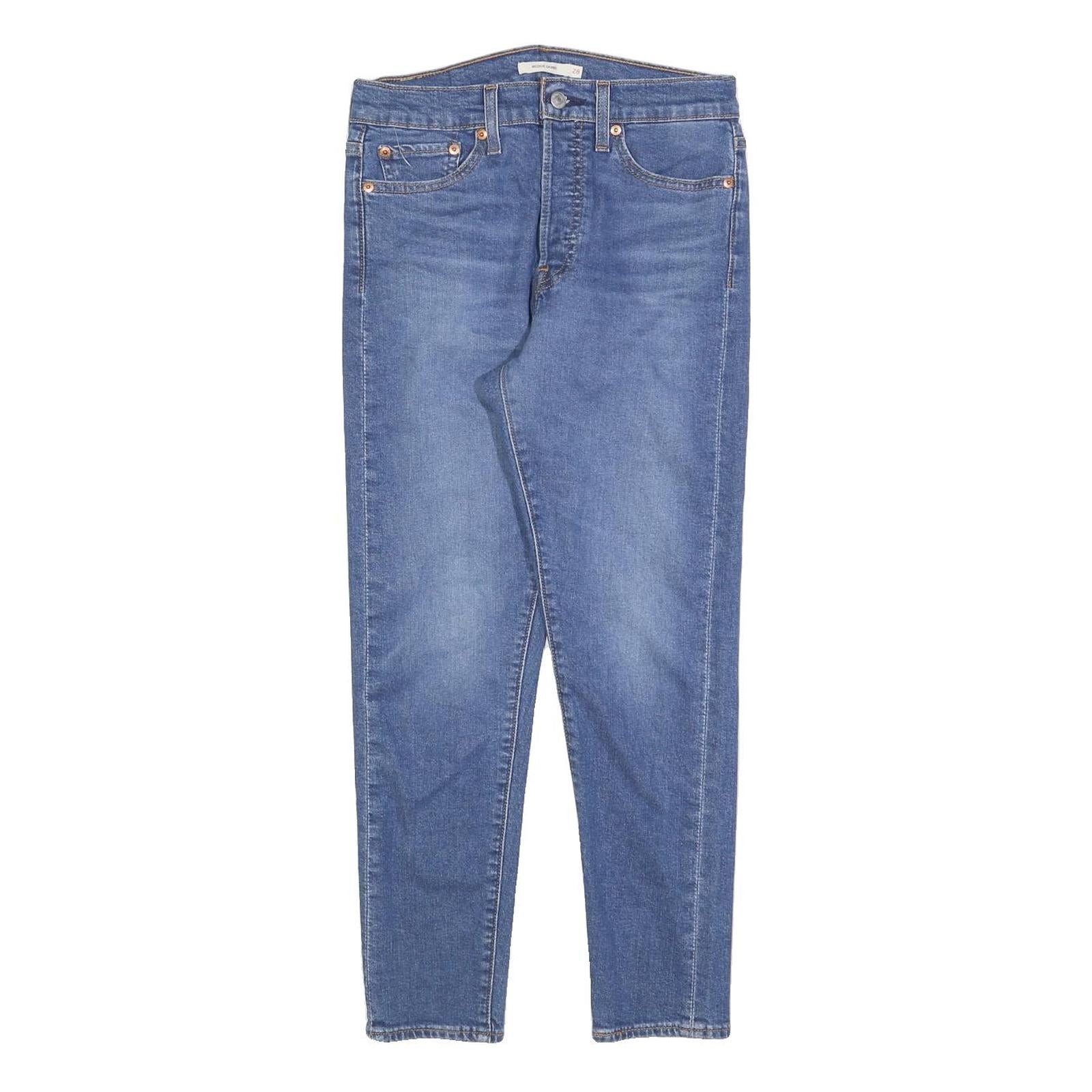 LEVI'S Womens Jeans Blue Slim Skinny Denim Medium W28 L26 Stylish Zip Closure