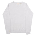LEVI'S Womens Jumper Grey Crew Neck Tight Knit S