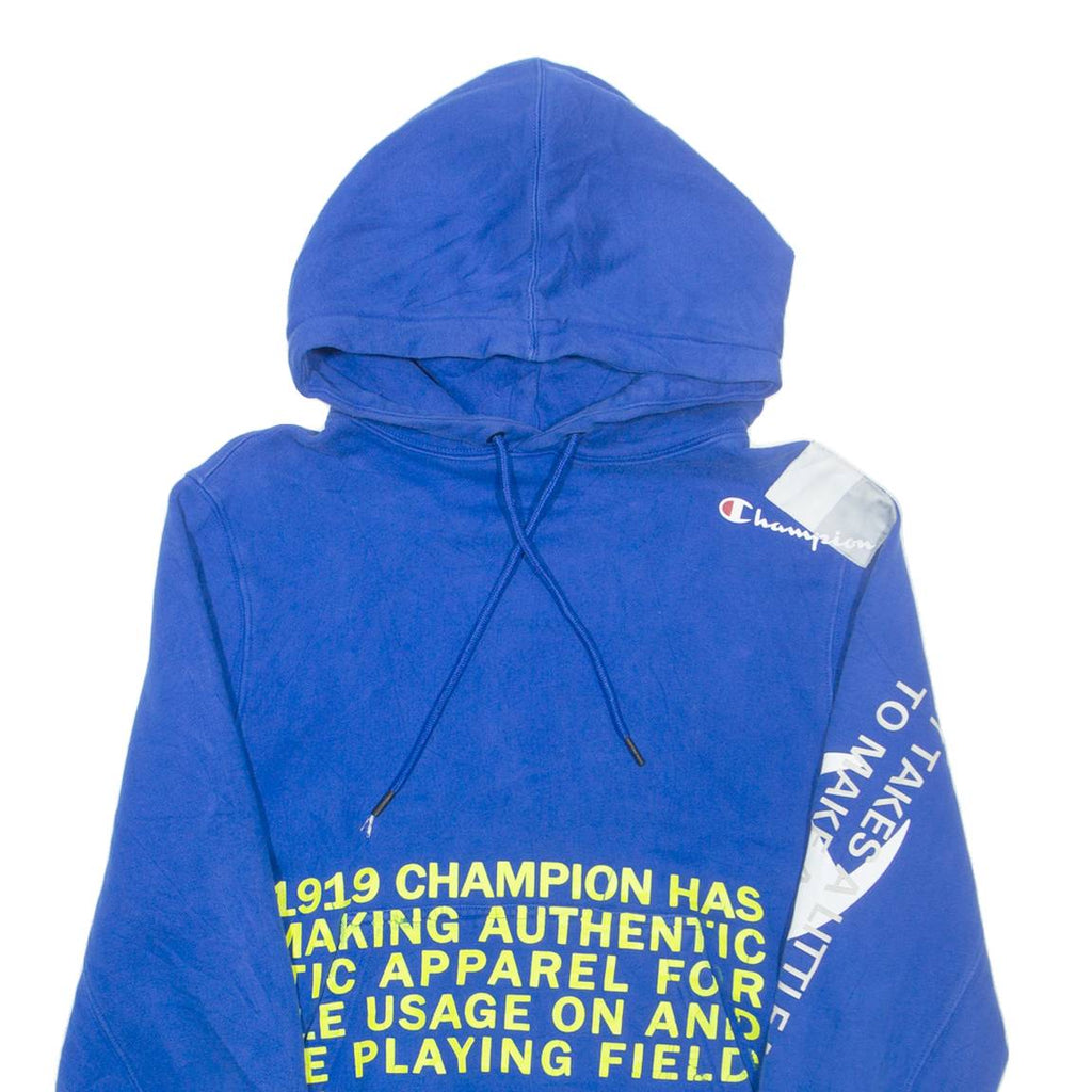 CHAMPION Mens Blue Hoodie S