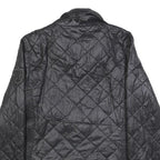 LAUREN RALPH LAUREN Womens Black Quilted Jacket XS Polyester Blend Zip Casual