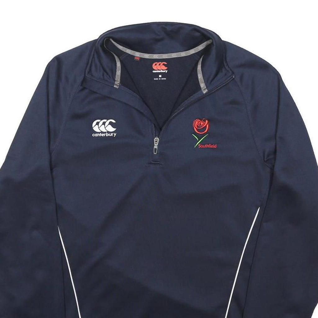CANTERBURY Mens Navy Blue Rose Half Zip M Sweatshirt Sports Training Activewear