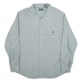 CHAPS Mens Blue 2XL Long Sleeve Cotton Blend Shirt Casual Workwear