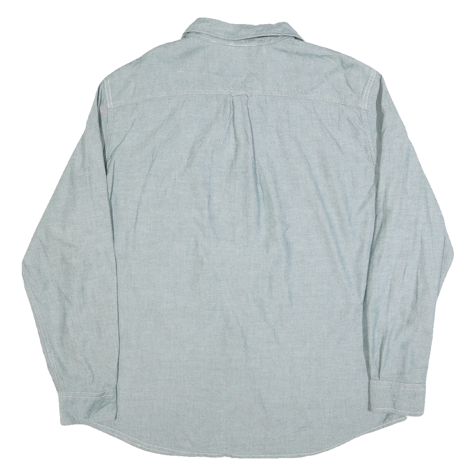 CHAPS Mens Blue 2XL Long Sleeve Cotton Blend Shirt Casual Workwear