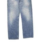 LEVI'S 504 Mens Blue Regular Jeans Denim Medium W34 L30 Classic Zip Cotton Blend