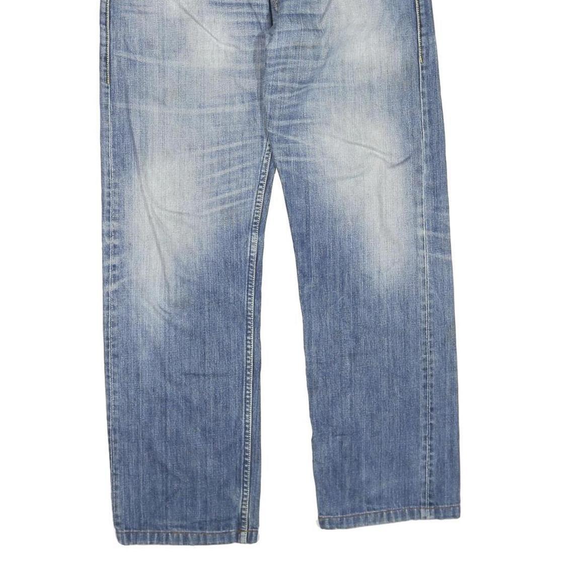 LEVI'S 504 Mens Blue Regular Jeans Denim Medium W34 L30 Classic Zip Cotton Blend