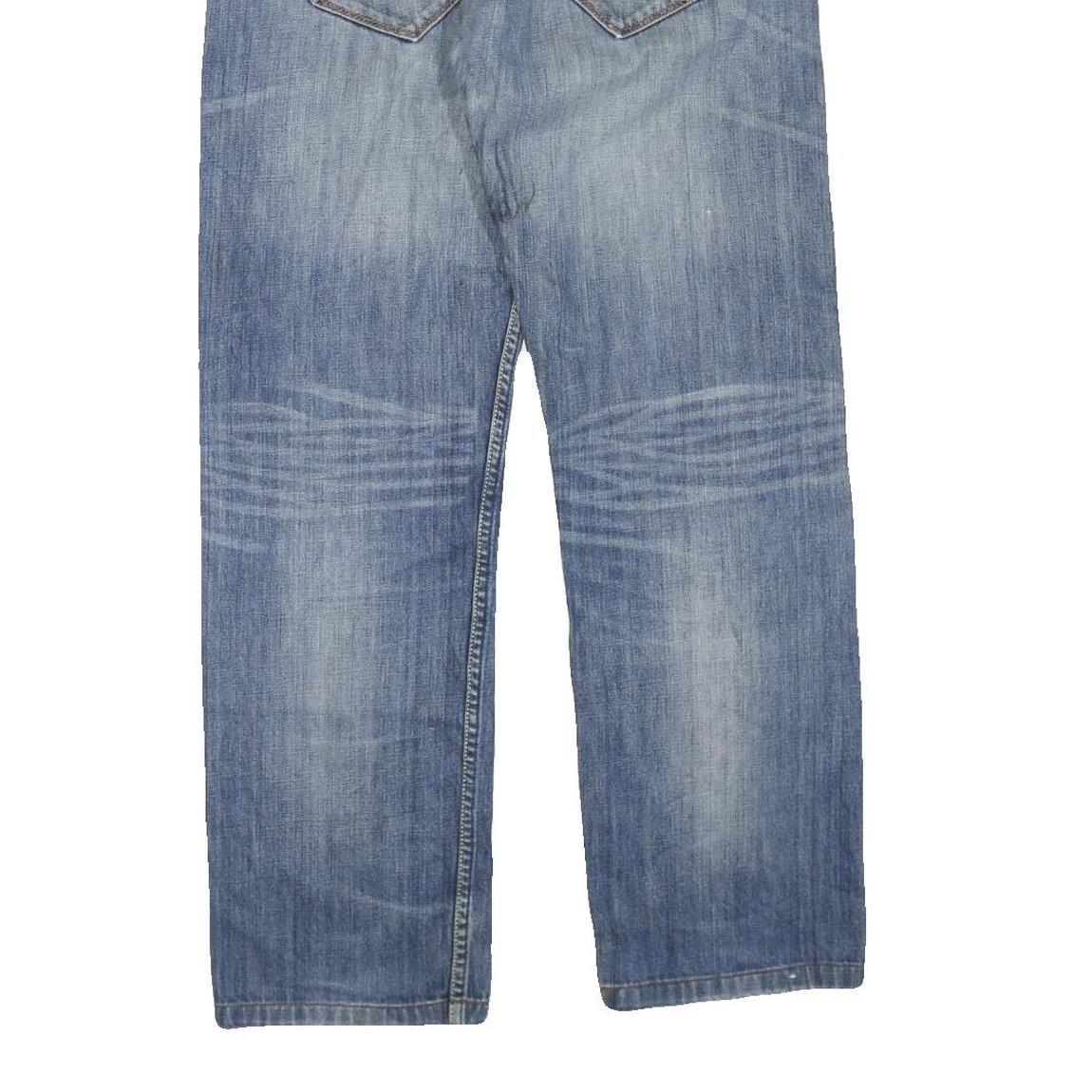 LEVI'S 504 Mens Blue Regular Jeans Denim Medium W34 L30 Classic Zip Cotton Blend