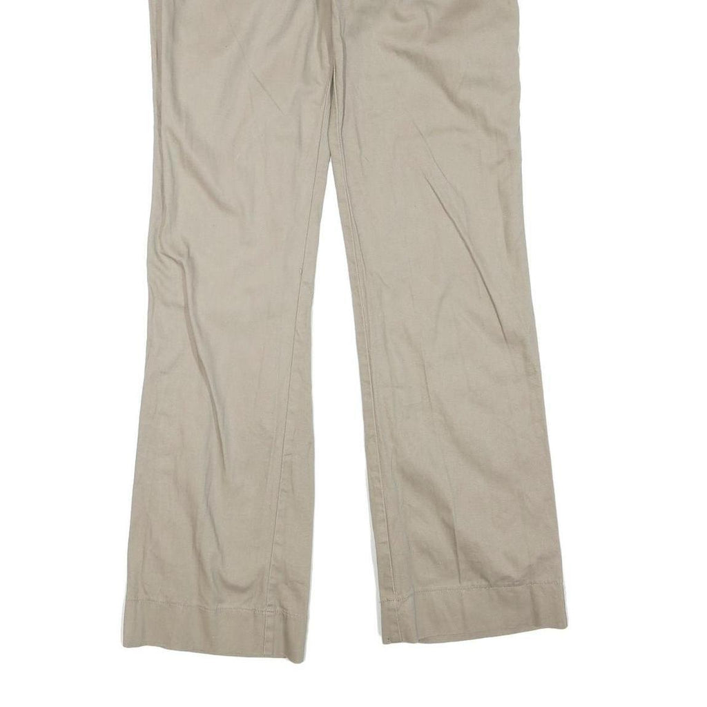 DICKIES Womens Regular Beige Cotton Blend Zip Trousers W32 L32 Comfortable