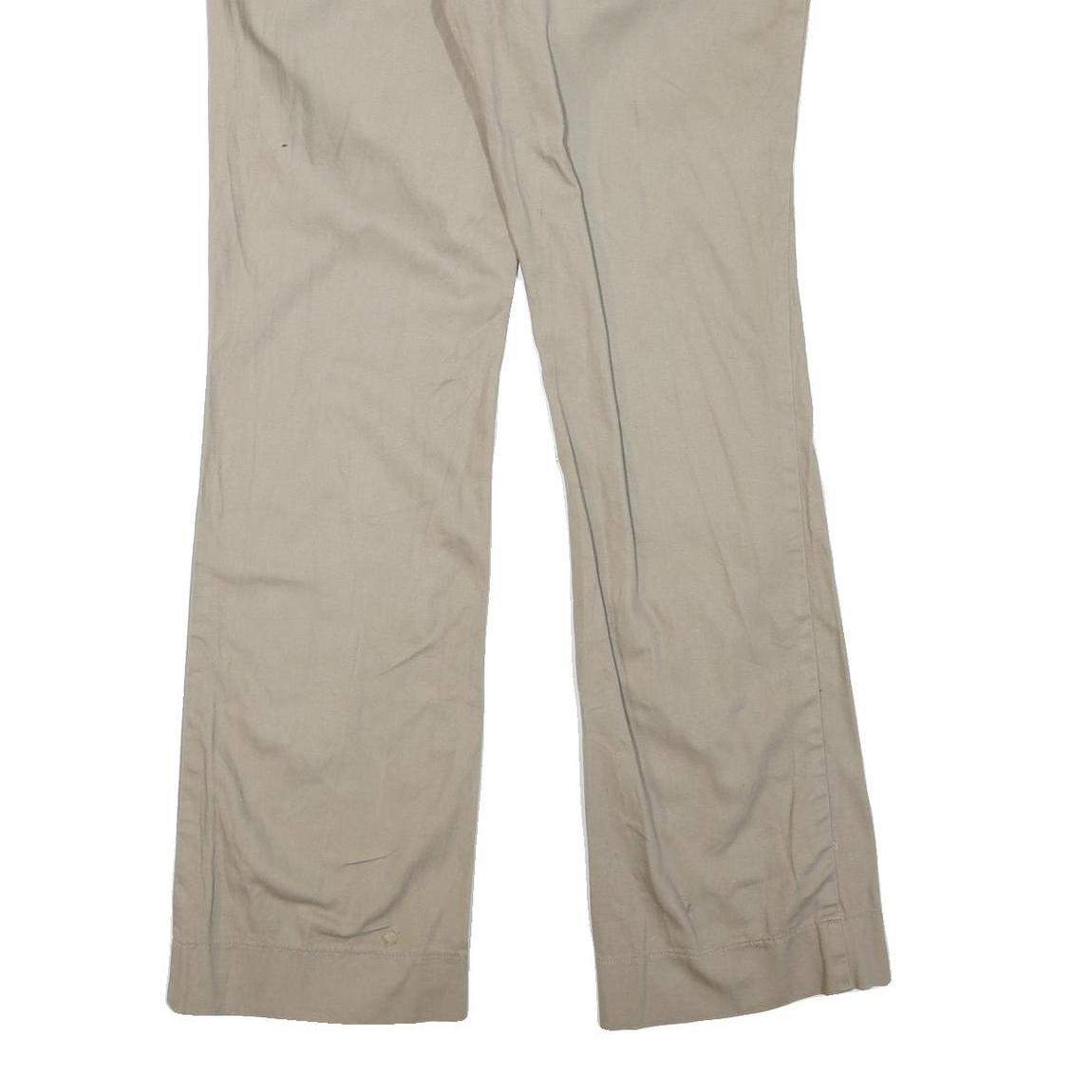 DICKIES Womens Regular Beige Cotton Blend Zip Trousers W32 L32 Comfortable