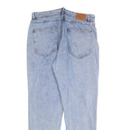 KARL KANI Mens Regular Fit Blue Denim Raw Jeans W35 L32 Classic Cotton Blend Zip