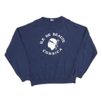 Mens Blue Ile De Beaute Corsica Crew Neck S Cotton Blend Sweatshirt