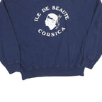 Mens Blue Ile De Beaute Corsica Crew Neck S Cotton Blend Sweatshirt