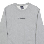 CHAMPION Womens Grey Sweatshirt Crew Neck M Cotton Blend Logo Pullover