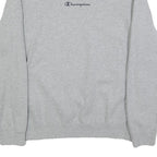 CHAMPION Womens Grey Sweatshirt Crew Neck M Cotton Blend Logo Pullover