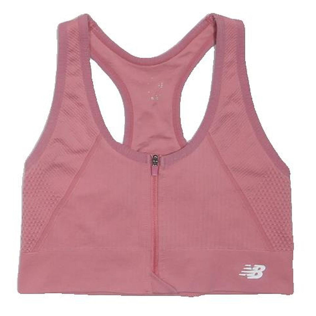 NEW BALANCE Girls Pink Sports Vest Sleeveless Zip Front XS Activewear