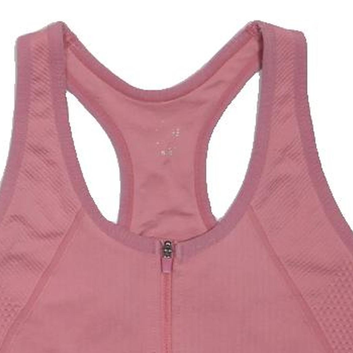 NEW BALANCE Girls Pink Sports Vest Sleeveless Zip Front XS Activewear