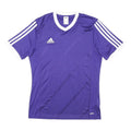 ADIDAS Mens Purple & White Modern T-Shirt M Short Sleeve V-Neck Performance