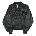 USA Mens Black Satin Button Bomber Jacket L Nylon The Jesse Anderson Band