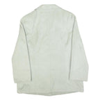 Womens White Casual Button Jacket S Polyester Blend Plain Lightweight