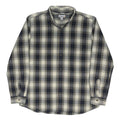 CARHARTT Mens Blue & Cream Plaid Shirt XL Relaxed Fit Cotton Blend Casual