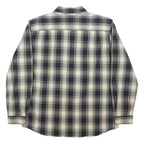 CARHARTT Mens Blue & Cream Plaid Shirt XL Relaxed Fit Cotton Blend Casual